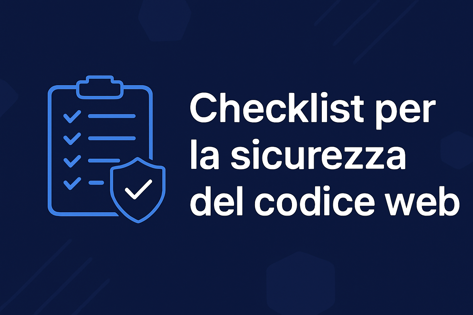 Checklist per la sicurezza del codice web